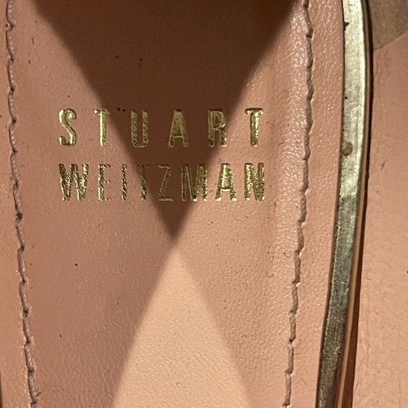 Stuart Weitzman Beige Open Toe Heels Size 8 - Picture 9 of 11